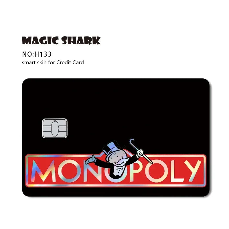 Magic Shark Evil FBI Holographic Laser Money & Card Sticker – Shiny Credit, Bank, Debit Film Cover