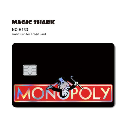Magic Shark Evil FBI Holographic Laser Money & Card Sticker – Shiny Credit, Bank, Debit Film Cover