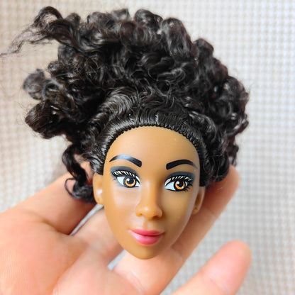 Original 1/6 Doll Supermodel FR Heads — DIY Curly Black Hair Doll Accessories, Limited Edition Collectible Gift