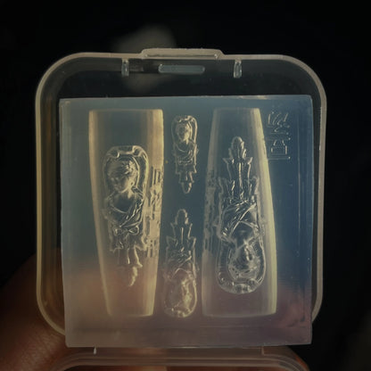 Snake Lolita Bow, Mushroom, Rose, Lotus, Bear 3D Acrylic Nail Mold - DIY Silicone Nail Decorations & Nail Art Products