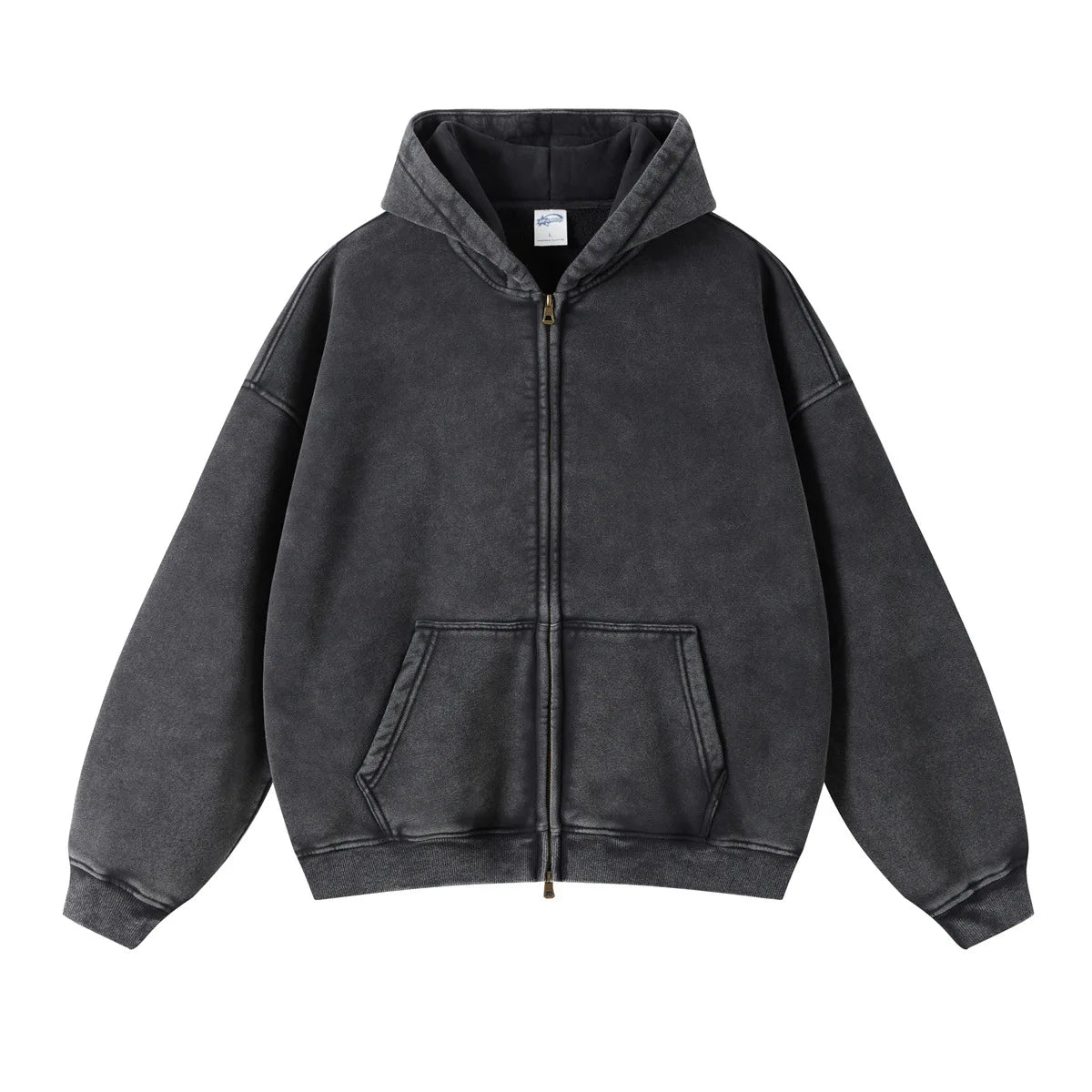 Batik Fleece Zipper Hoodie – Warm Ethnic Style Zip-Up Sweatshirt