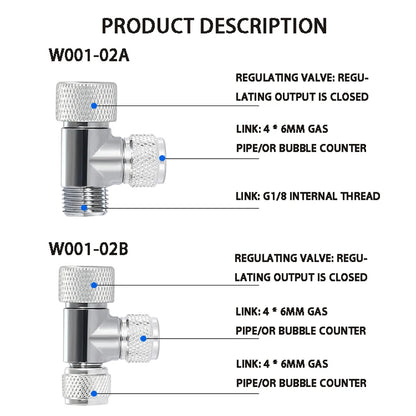 ZRDR Aquarium CO2 Bubble Counter – CO2 Generator Regulator with Single/Double Head Fine-Tuning Valve
