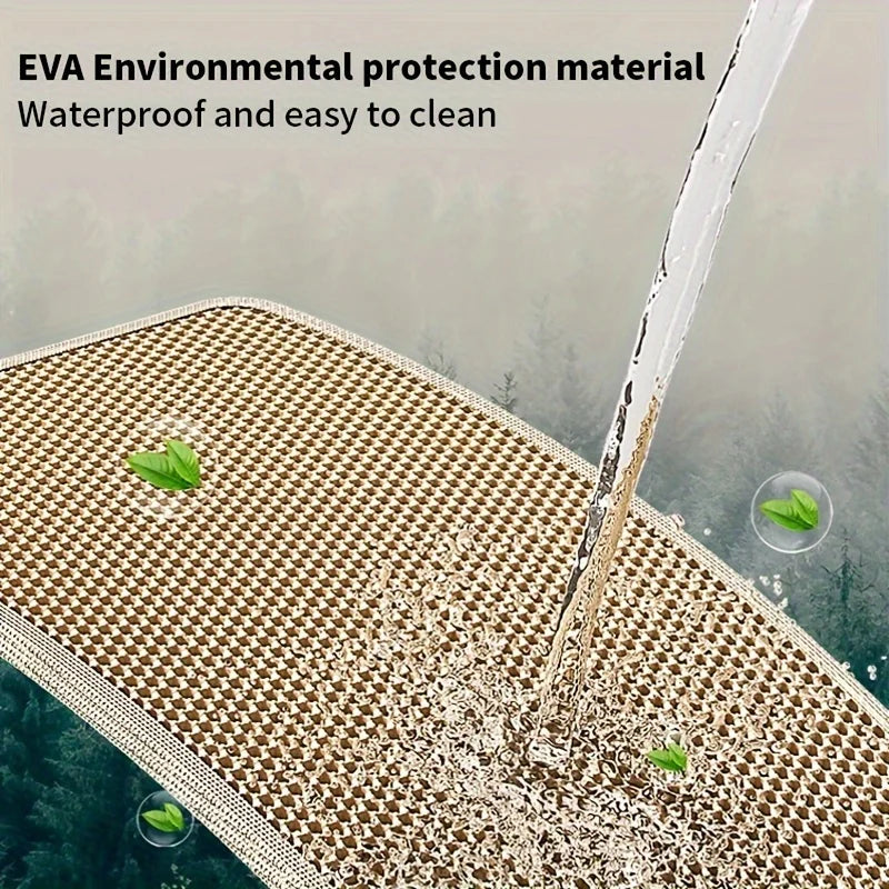 Large Cat Litter Mat – Honeycomb Double-Layer, Waterproof, Easy-Clean, Scatter Control, Stay-Clean Design