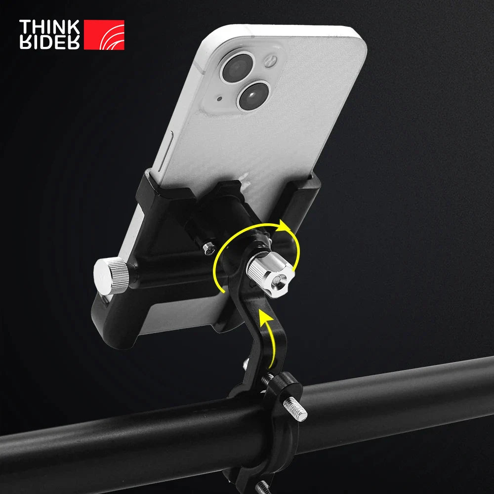 ThinkRider Anti-Vibration Bicycle Phone Mount for Mountain & Road Bikes – Navigation & Mobile Stand for E-Bikes