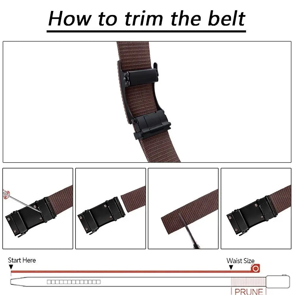 Men's Casual Cowboy Nylon Belt – Breathable Tactical Waistbelt with Alloy Buckle for Outdoor Accessories