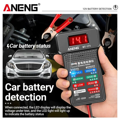 ANENG BT-171 12V Multifunctional Battery Tester – LED Display Auto Repair Diagnostic Tool for Vehicle & Electrician Battery Detection
