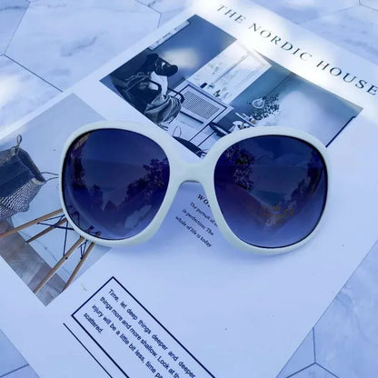 Large Round Frame Fashion Sunglasses - Women’s UV400 Outdoor Driving Eyewear Stylish Circular Sun Glasses