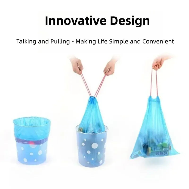 30/300PCS Portable Garbage Bags – Thickened Disposable Trash Bags for Household & Kitchen Use