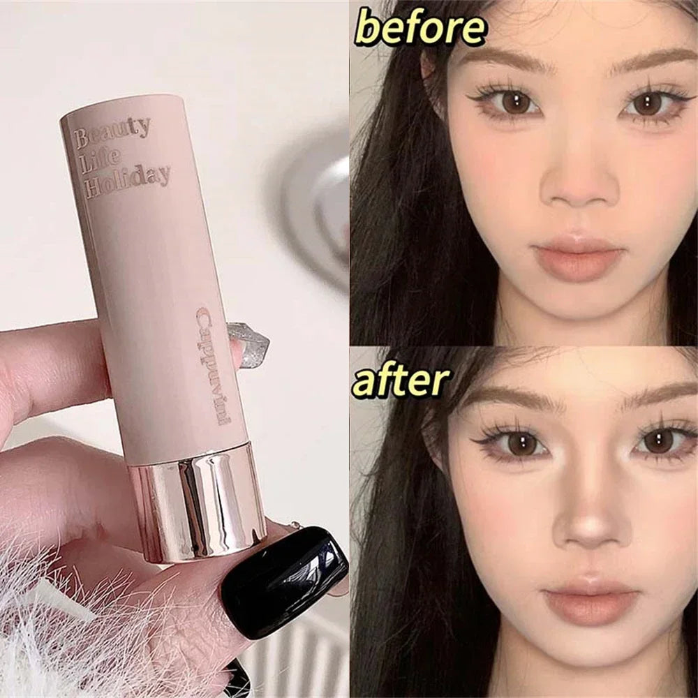 Moisturizing Matte Contour Stick - Waterproof 3D Face Highlight & Concealer Makeup