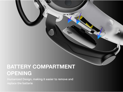 Handle Control for Meta Quest 3S – Strap Controller Grip with Battery Open Touch & Bumper Shelf Accessory
