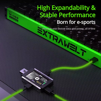 HUESPARK & HMLAB PIEXLHUB USB Gaming Hub - 1-to-3 USB Hub for Gamers