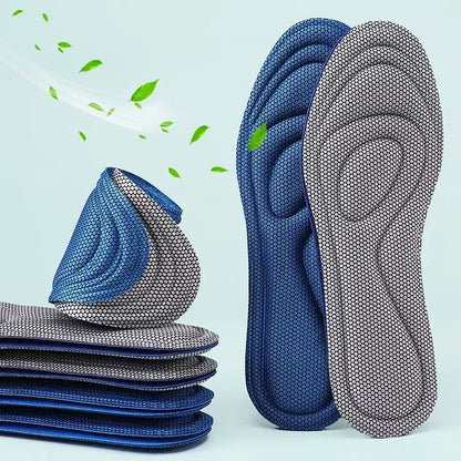 2 Pairs Memory Foam Orthopedic Insoles – Antibacterial, Sweat-Absorbing Shoe Inserts for Sports, Running, and Everyday Comfort