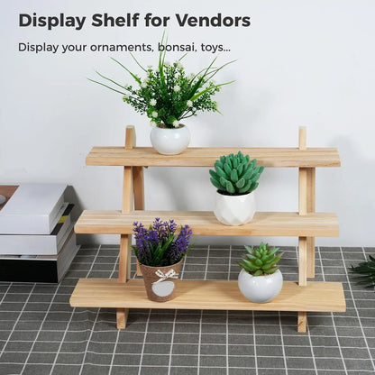 Wooden Display Rack – Ear Stud, Earrings, Perfume & Jewelry Organizer for Desktop