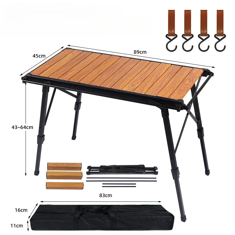 Newest Folding IGT Table – Lightweight Portable Roll-Up Table with Adjustable Legs for BBQ, Desktop Burner & Backpacking