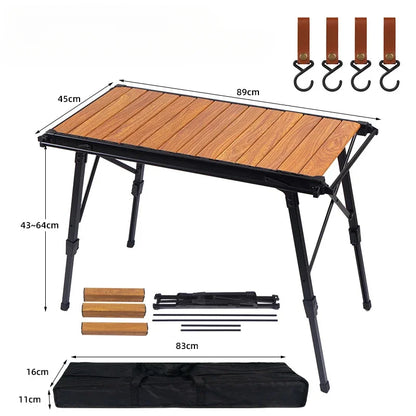 Newest Folding IGT Table – Lightweight Portable Roll-Up Table with Adjustable Legs for BBQ, Desktop Burner & Backpacking