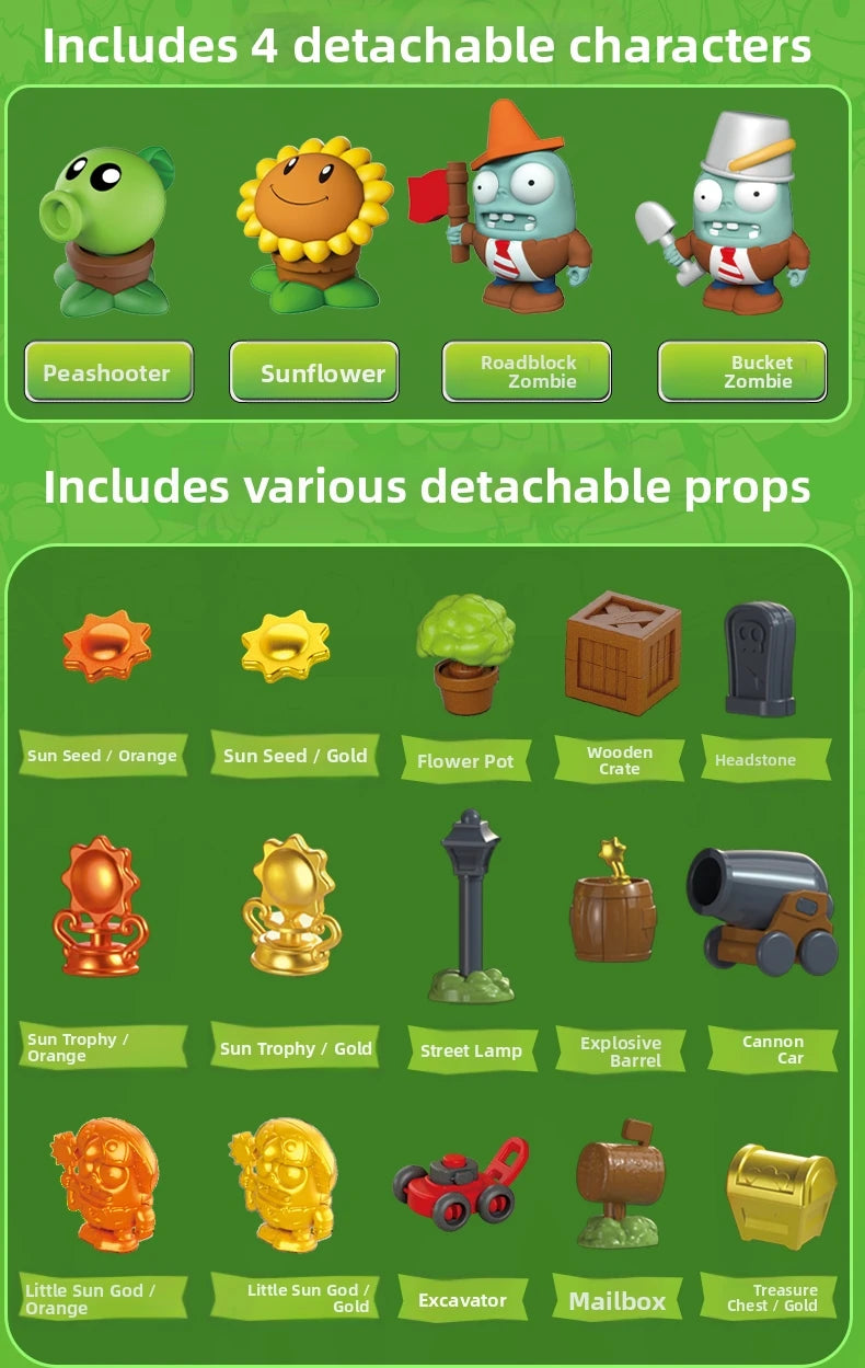 Plants vs Zombies Dave's Surprise House Toy Set – Collectible Figures with Interactive Play Features for Kids Gift