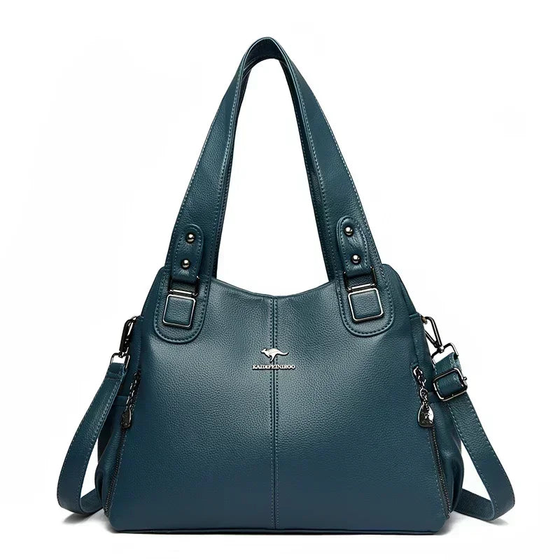 Luxury Women’s Leather Casual Tote Bag – High Quality Large Shoulder & Crossbody Handbag