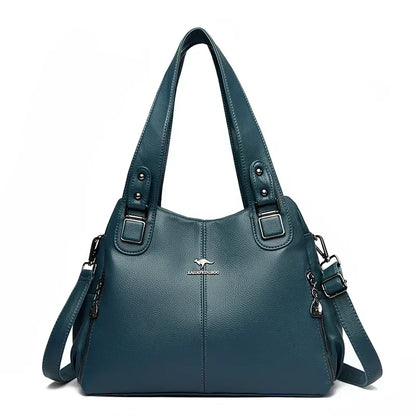 Luxury Women’s Leather Casual Tote Bag – High Quality Large Shoulder & Crossbody Handbag