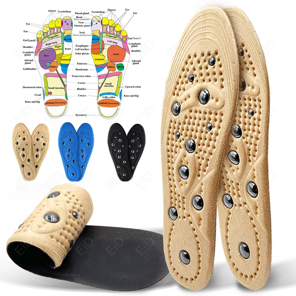 EiD Magnetic Therapy Foot Insoles – Soft Acupressure Sports Cushion for Men & Women