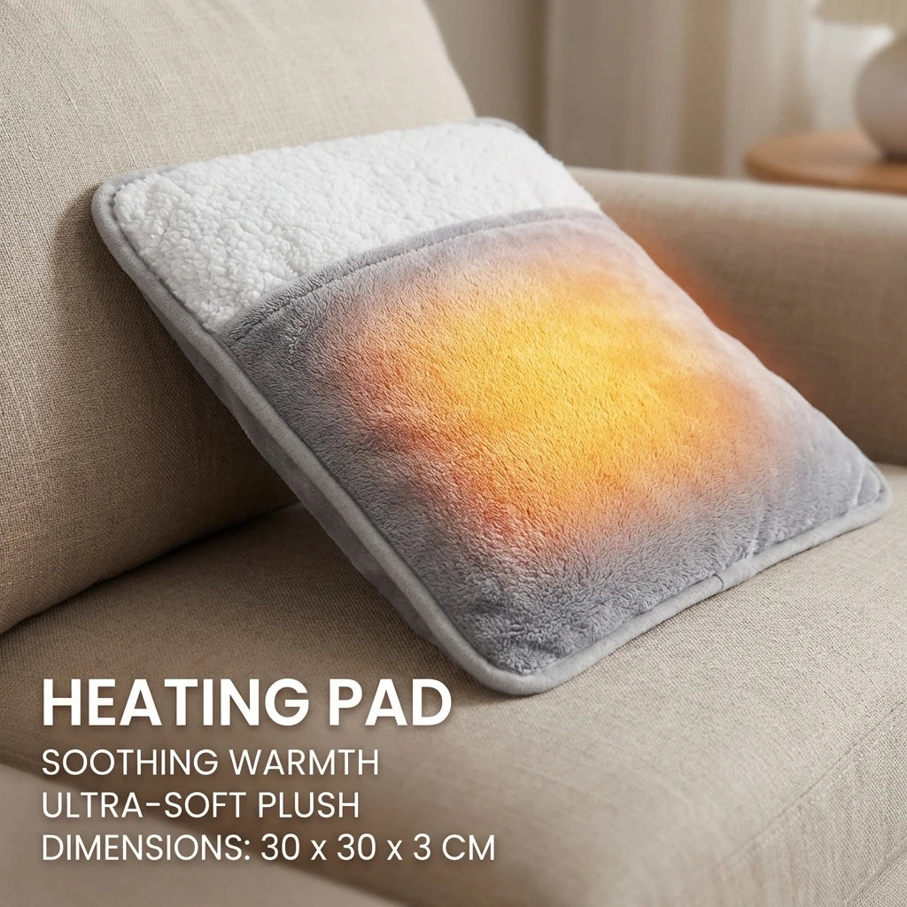 USB Electric Heated Foot Warmer Pad – Soft Plush Winter Heating Mat, Washable Foot Heating Cushion for Sleep & Home Comfort