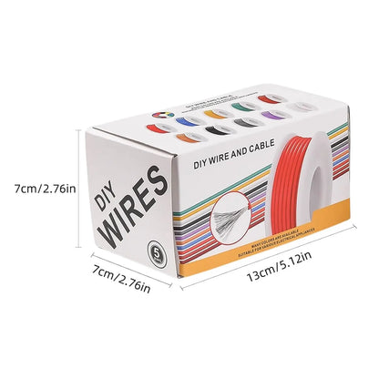 22AWG Flexible Silicone Wire – Stranded Tinned Copper, 5 Colors, 16.4ft/5m or 32.8ft/10m Each for Electrical DIY
