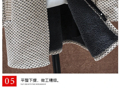 Men's Cashmere Hooded Cardigan Coat – Warm Fleece Long Sweater Jacket for Autumn Winter