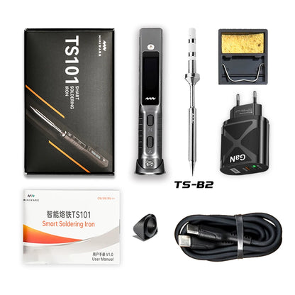 TS101 90W Mini USB Soldering Iron - Digital Adjustable Temperature Electric Solder Station with PD Charger Support