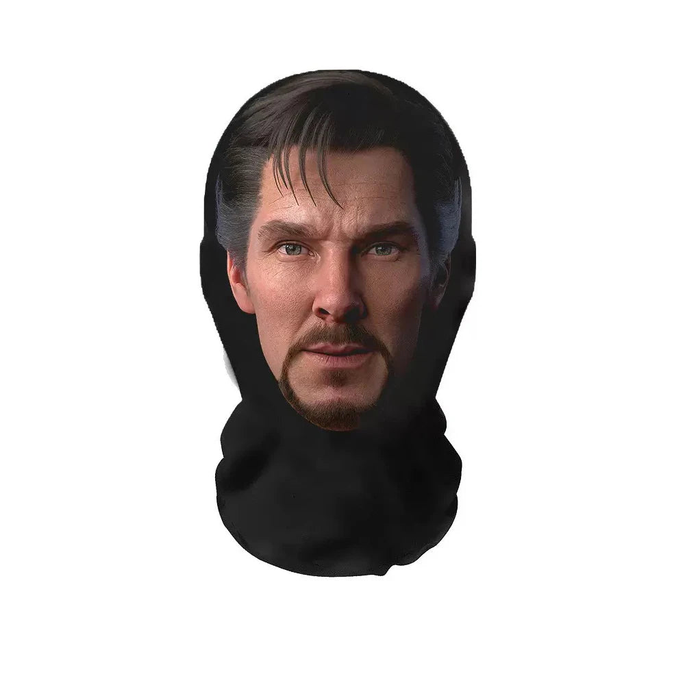 3D Realistic Face Mask - Celebrity Style Full Face Stretch Mesh Cosplay Balaclava for Role Play, Hip Hop & Costume Events