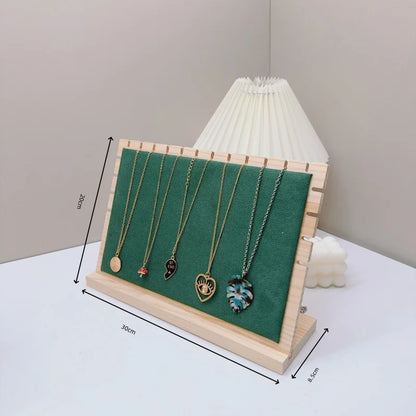 Creative Solid Wooden Necklace Display Frame – Pendant Support Jewelry Display Stand