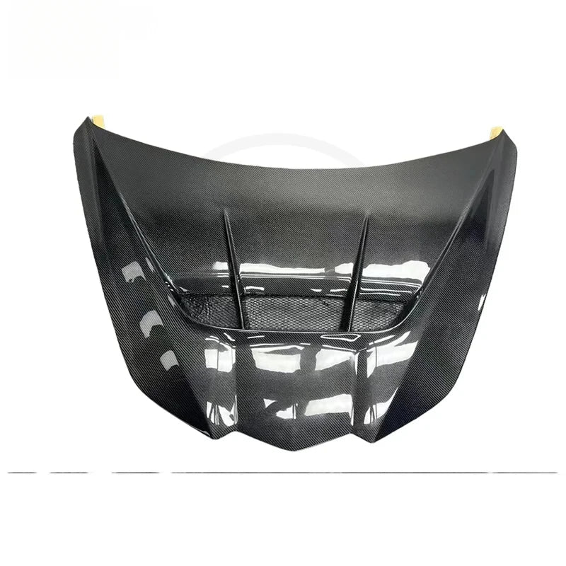 C8 ZR1 Style Carbon Fiber Hood - Small Vented Exterior Engine Hood for 2020+ Corvette C8