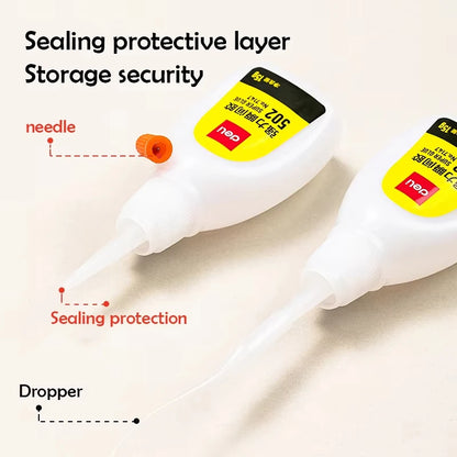 1-3pcs 502 Super Glue - Instant Quick-Drying Cyanoacrylate Adhesive for Leather, Rubber, Wood, and Metal, Strong Bond Liquid Glue