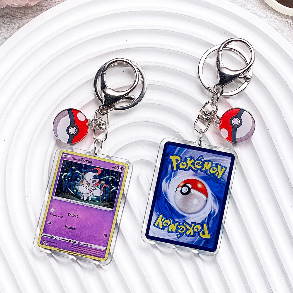 Pokemon Acrylic Keychain Charms - Pikachu Bulbasaur Jigglypuff Bag Pendant Backpack Accessories Gift