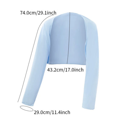 Women’s UPF Sun Protection Shawl – Breathable Cooling Shrug with Thumb Holes Loose Dolman Sleeve Cover for Travel & Outdoor Use