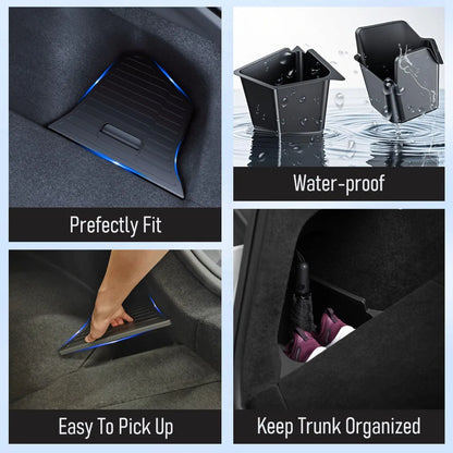USVOTOV Trunk Organizer for Tesla Model Y 2025 – Rear Storage Bins & Side Box TPE Accessories