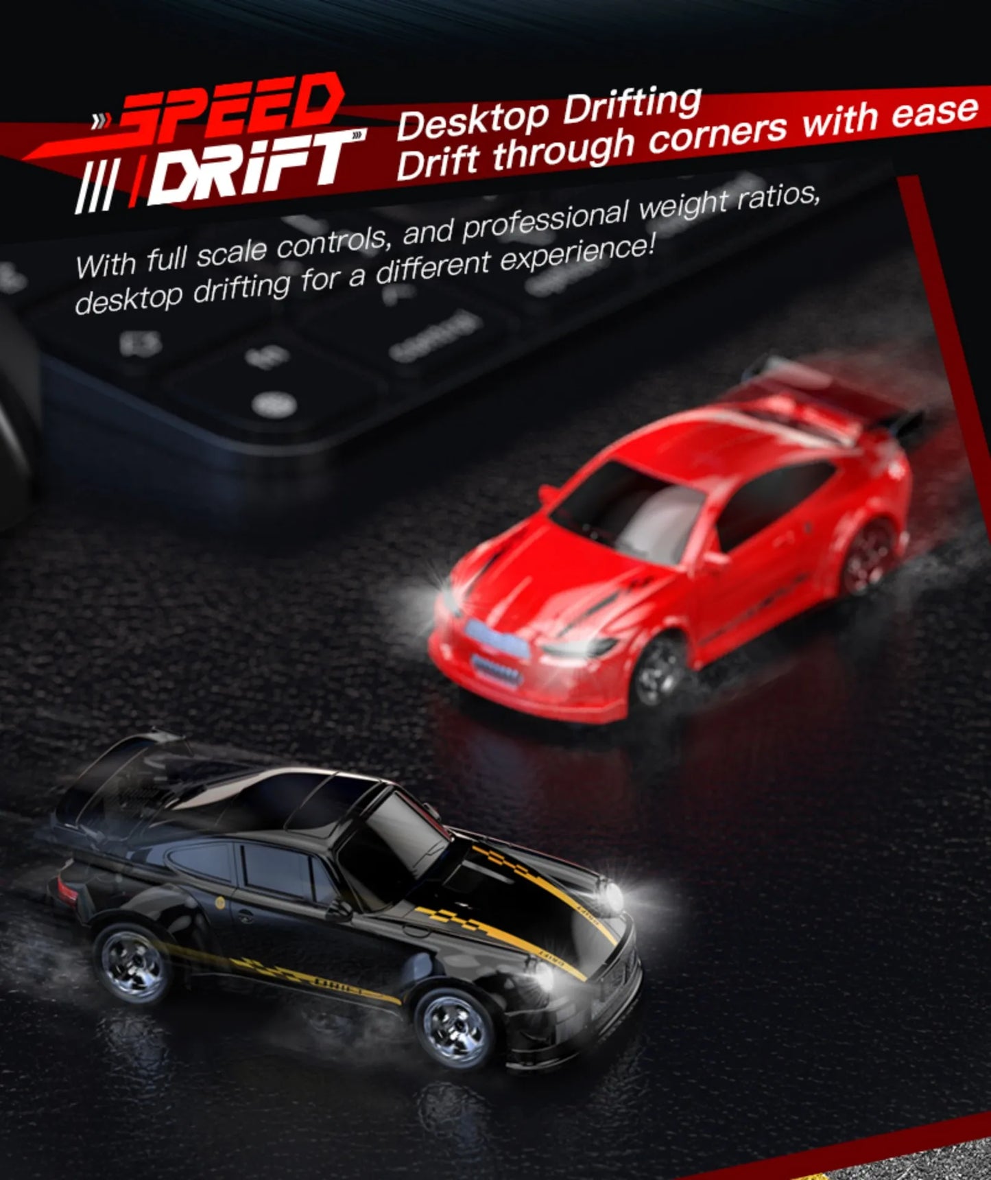 KF20 1:64 RC Drift Car — 2.4G High-Speed 4-Wheel Mini Remote Control Racing Toy for Kids
