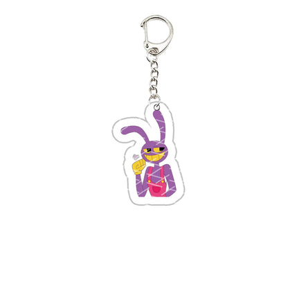 The Amazing Digital Circus Acrylic Keychain – Pomni, Jax, Ragatha, Gangle & Kinger Fan Gift Keyring for Bags & Accessories