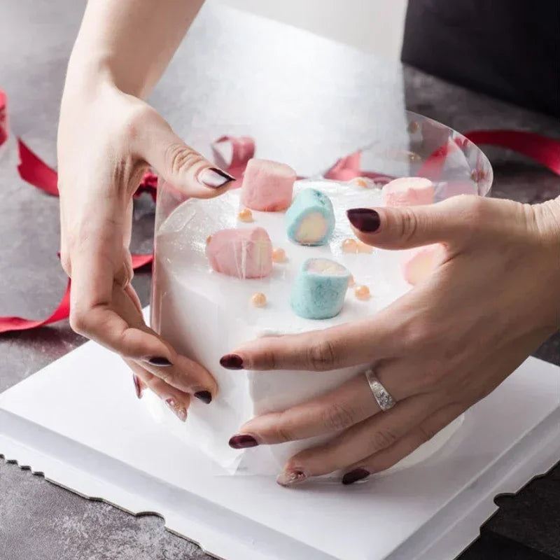 Transparent Acetate Cake Collar Film — DIY Bakeware Surround for 6/8/10/12/15cm Cakes & Baking Tools