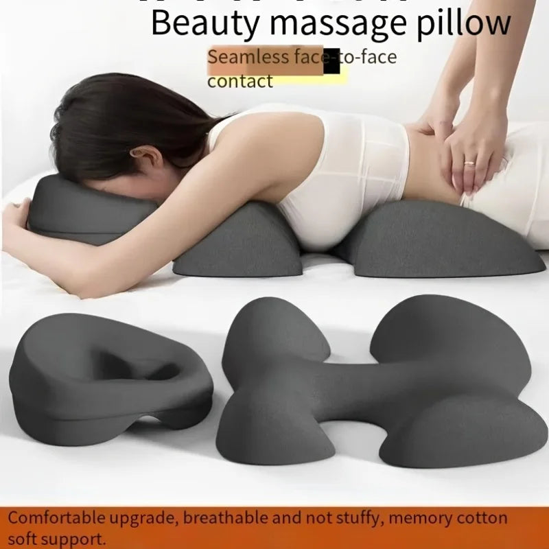 Face & Body Massage Pillow - Ergonomic Non-Slip Spa Support Cushion for Home & Salon