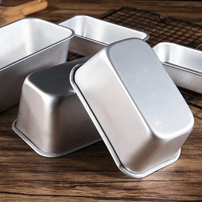 5-Size Aluminum Loaf Pan Set – Non-Stick Rectangle Baking Molds for Bread, Cake, Brownie, Cheese & Pastry