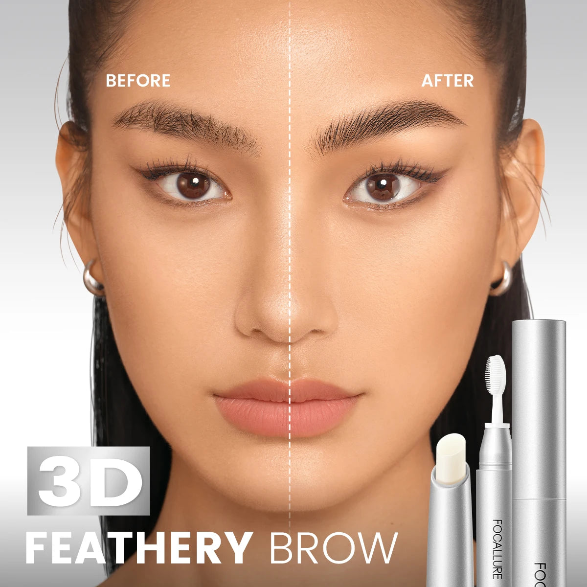 FOCALLURE 3D Eyebrow Gel Pencil – 2-in-1 Waterproof, Long-Lasting Eyebrow Wax & Enhancer Makeup Tool