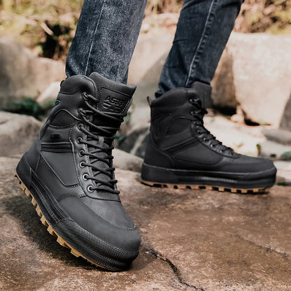 Men's Mountaineering Hiking Boots - Anti-Slip, Breathable High-Top Outdoor Training Shoes