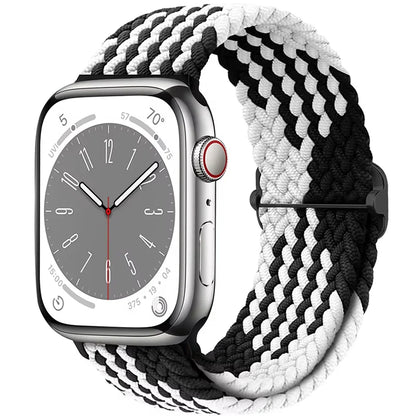 Braided Solo Loop Apple Watch Ultra Band – Elastic Nylon Sport Bracelet for iWatch SE, Series 3–9 (38mm–49mm) Strap