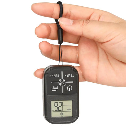 Mini Universal AC Remote Control - English Display with Indoor Thermometer and Portable Handle