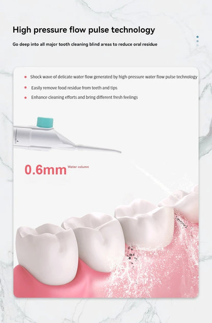 Portable High-Pressure Oral Irrigator – Manual Water Floss Toothpick for Deep Teeth Cleaning