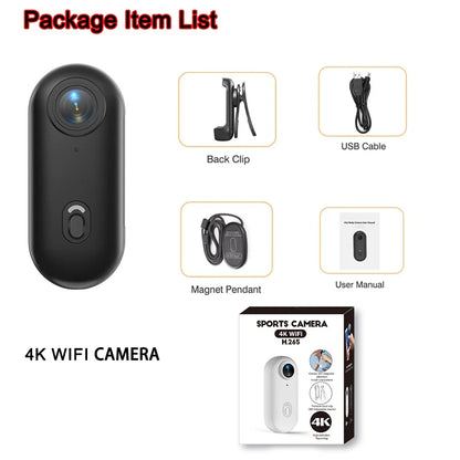 4K HD Mini Vlog Camera — WiFi Wireless Portable Action Body Cam for Sports, Travel & Photography