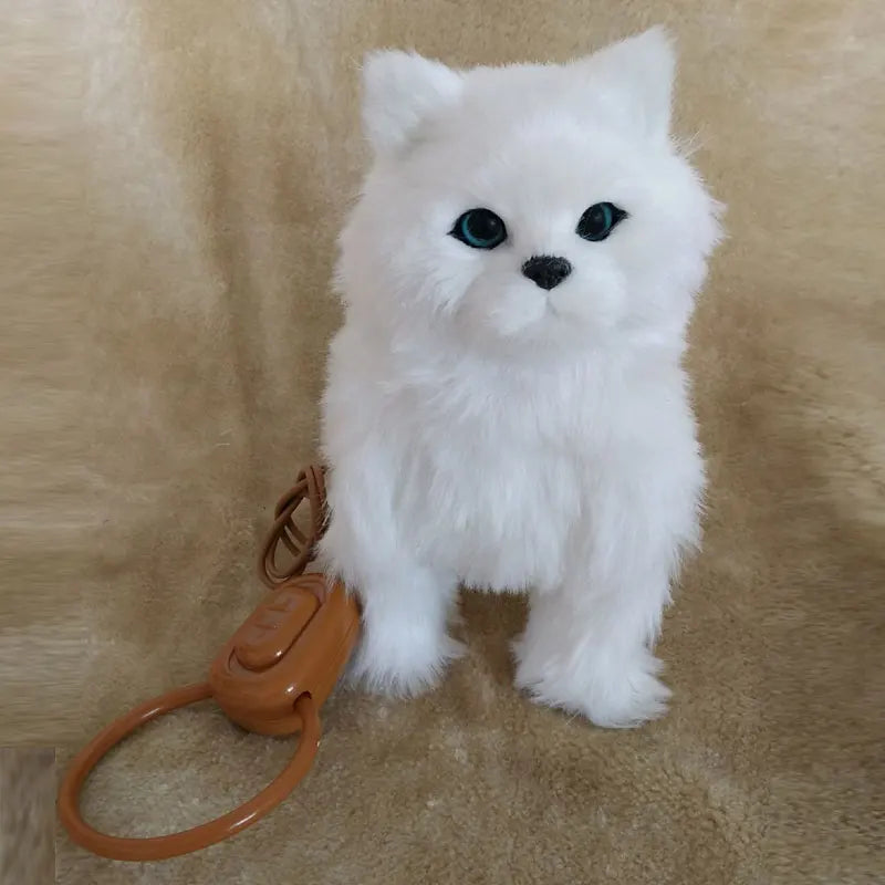 Robot Cat Electronic Plush Toy - Singing, Walking Electric Kitten with Leash Control, Music Pet for Kids