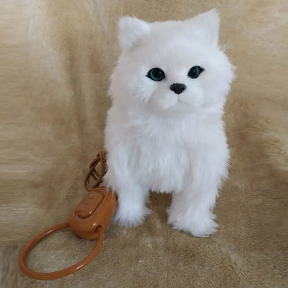 Robot Cat Electronic Plush Toy - Singing, Walking Electric Kitten with Leash Control, Music Pet for Kids