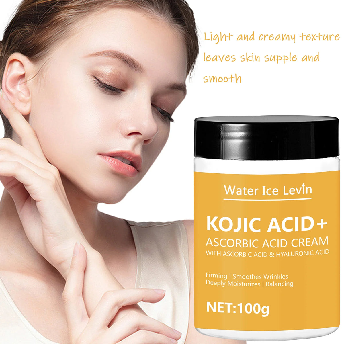 Kojic Acid Collagen Face Cream - Moisturizing & Nourishing Skincare for Brighter-Looking, Smoother, Firmer Skin