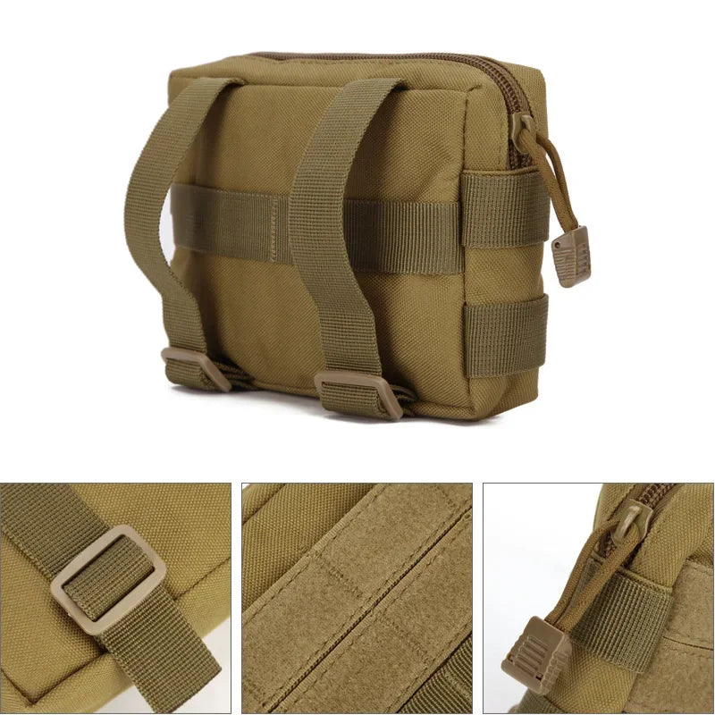 Tactical Waist Bag - Nylon Molle EDC Tool Pouch, Outdoor Camping Fanny Pack, Phone Wallet and Hunting Belt Purse