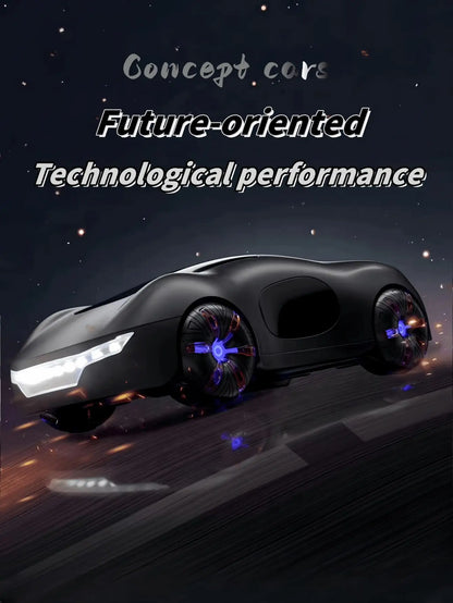 NEW Cool Sports Car Remote Control – Dual Spray, Sound & Lights, 4WD Sci-Fi Concept Car for Kids